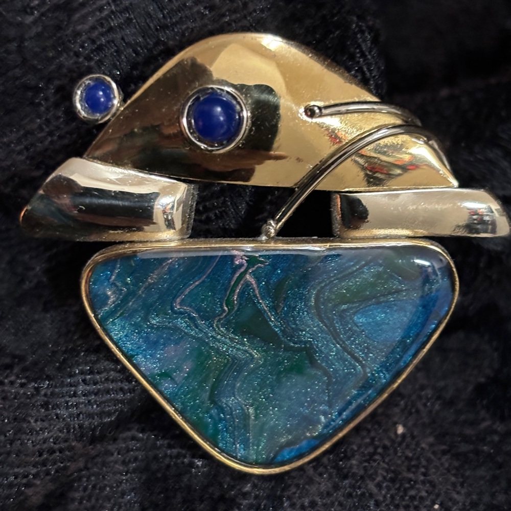 GOLD / BLUE / GREEN DESIGNER HAND CRAFTED 3 PIECE SET